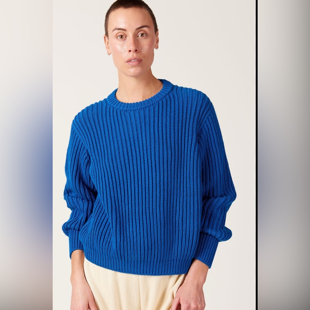 Misha & Puff Fisherman Ribbed Cotton Sweater S